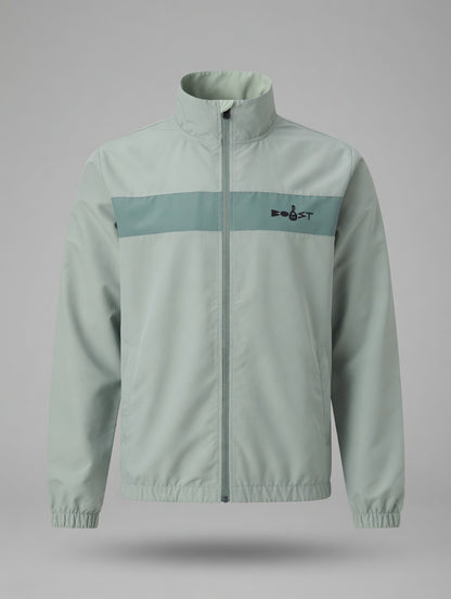 Male warm up jacket.