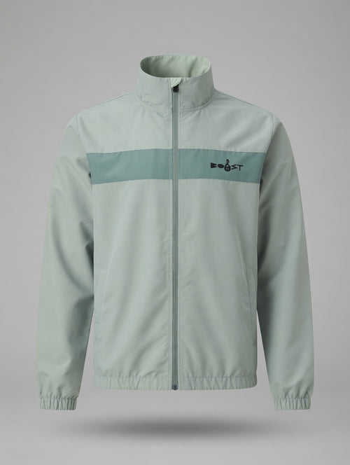 Male warm up jacket.