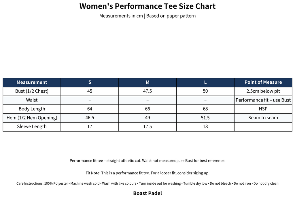 The female performance tee