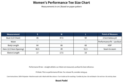 The female performance tee